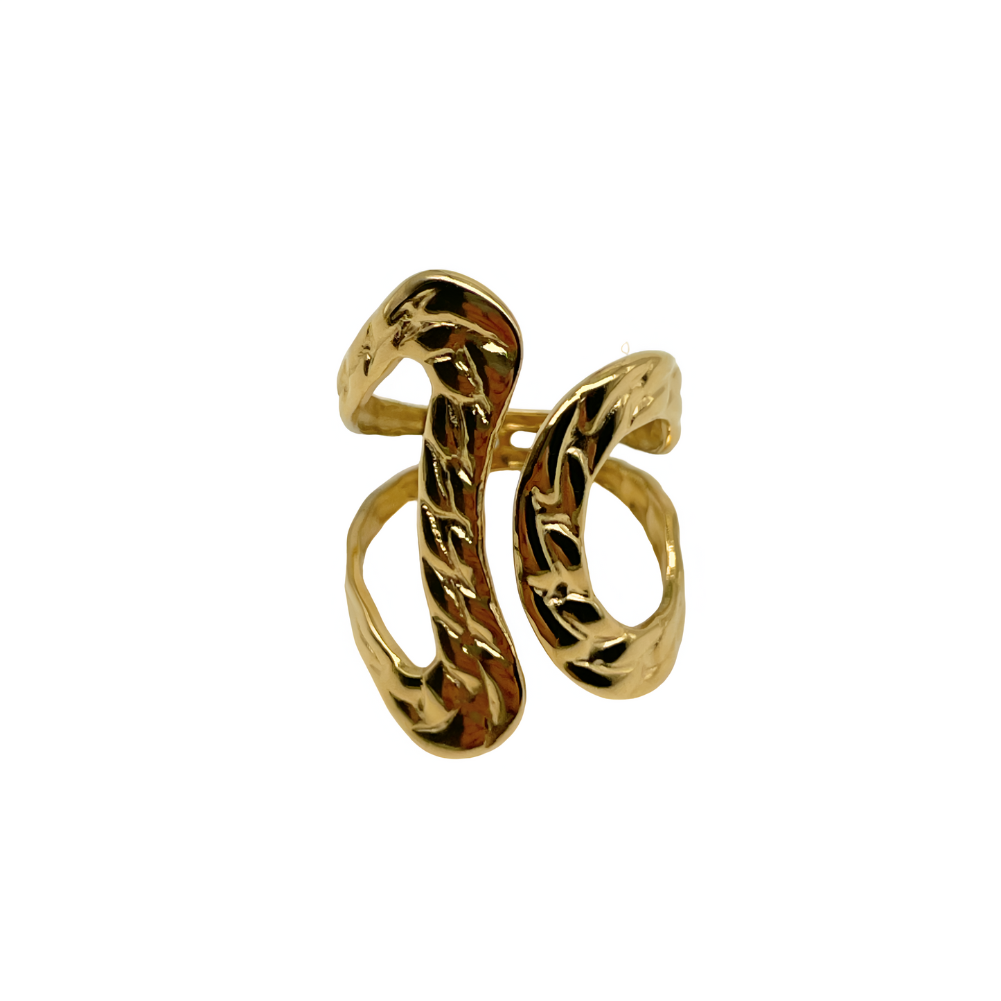 Anillo "Orecora" Dorado Ajustable de Acero Inoxidable