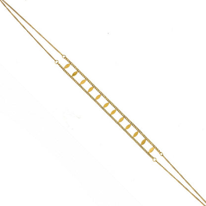Collier ras du cou en acier inoxydable doré
