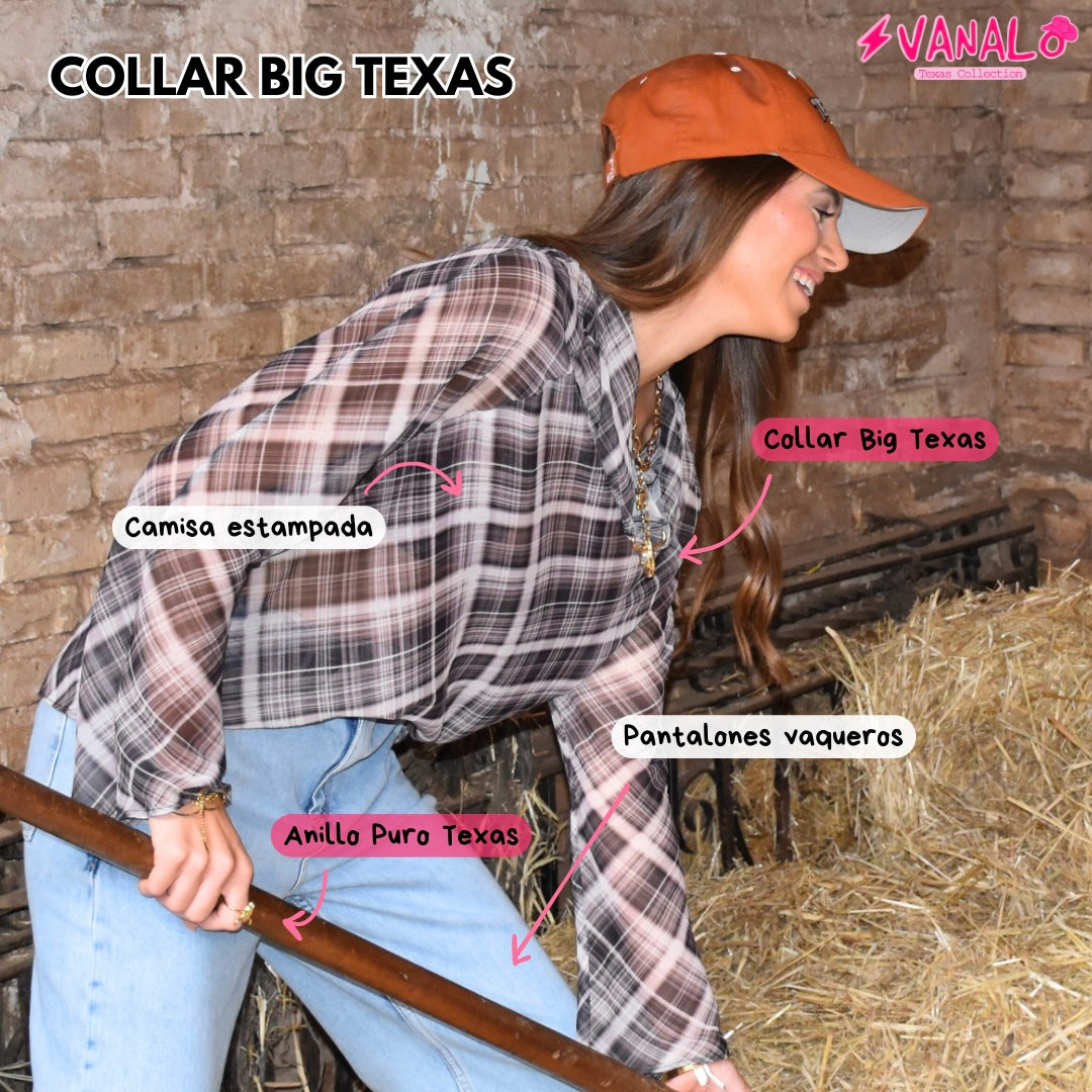 Collar Cabeza de Toro "Big Texas" Dorado Acero Inoxidable