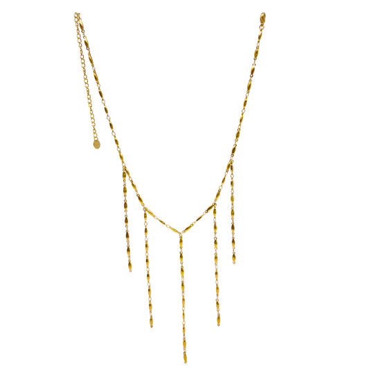 Collar Arenita Dorado Acero Inoxidable