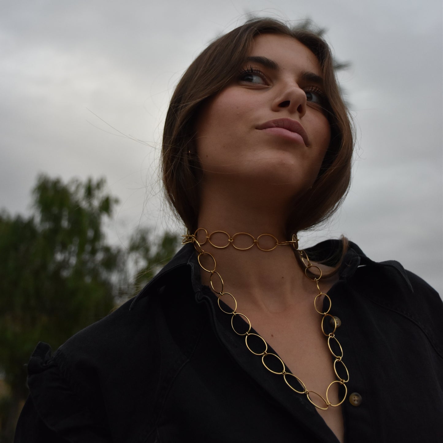 Collar Marquesita Dorado Acero Inoxidable