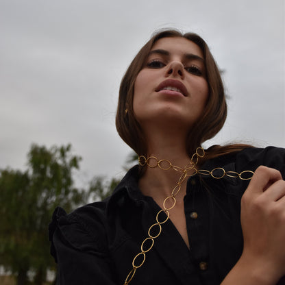 Collar Marquesita Dorado Acero Inoxidable