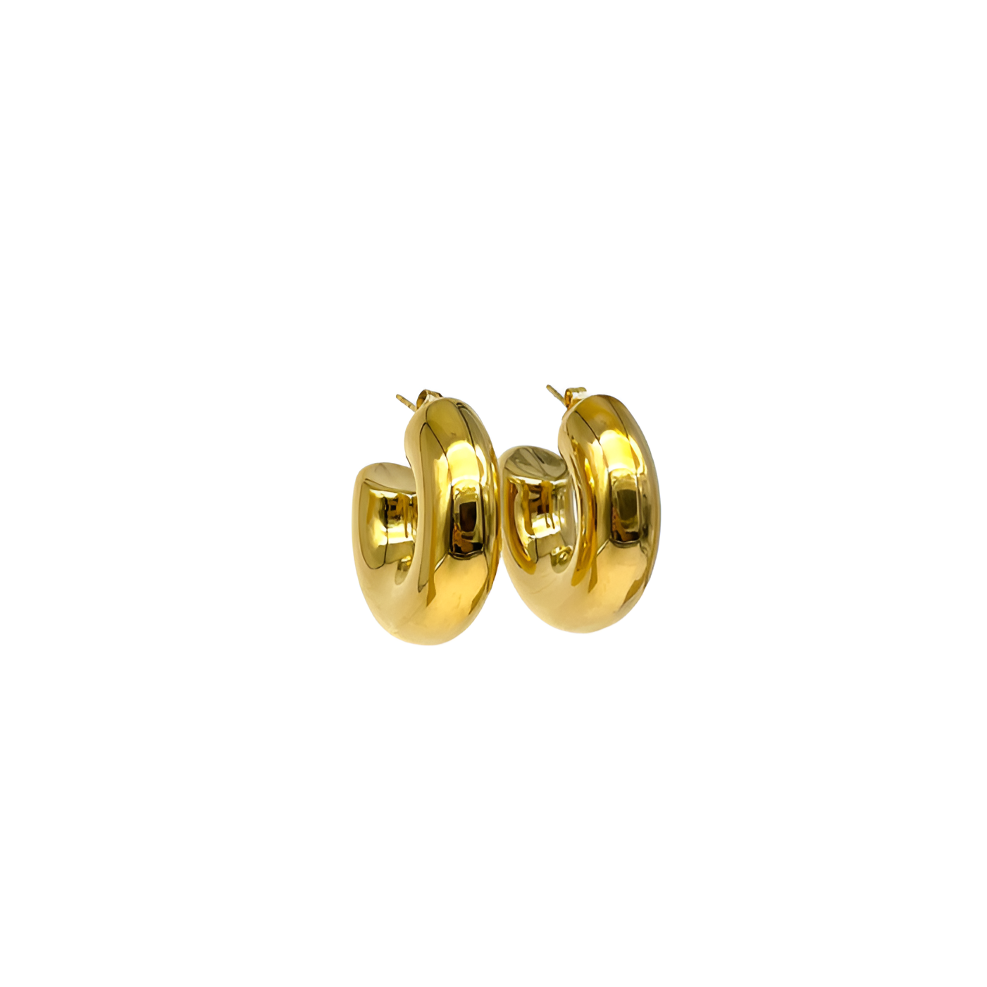 Pendientes Aro Pat Dorados Acero Inoxidable