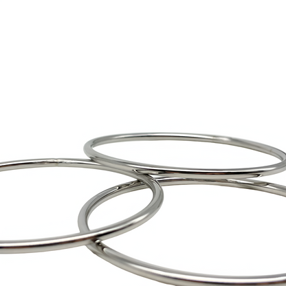 Pulseras Triplet Plateadas Acero Inoxidable
