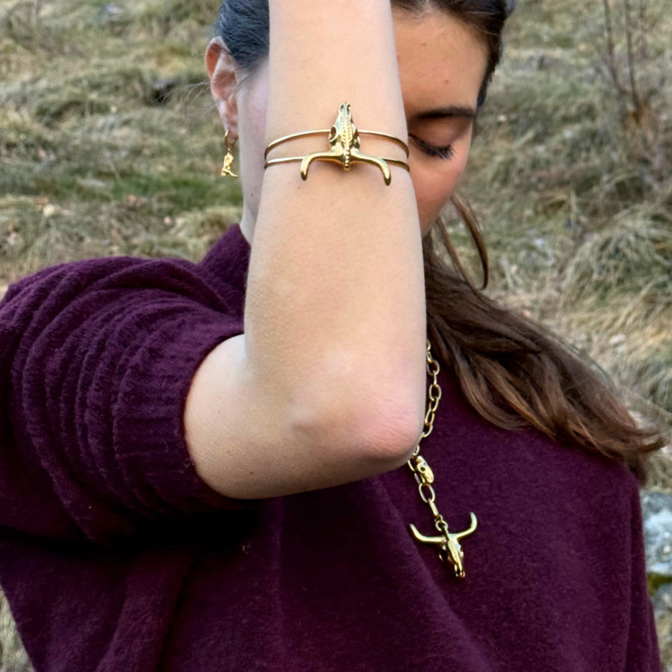 Brazalete Big Texas Dorado Acero Inoxidable